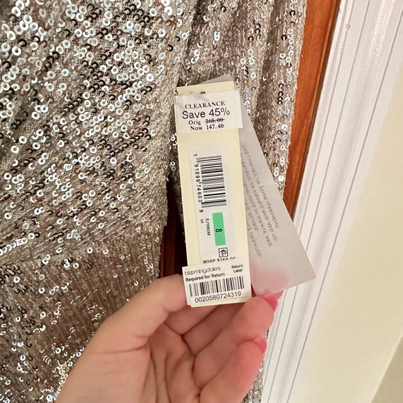 Sequined long Eliza J evening gown - Picture 4 of 6